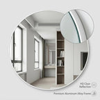 HARRITPURE Round Mirror 20" White Wall Mounted Circle Mirrors Vanity Mirror - Image 3