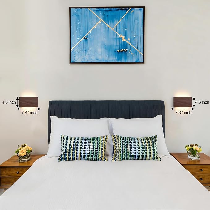 Wood Linear LED Wall Sconce, Dimmable Wall Light, Wood Long Wall Lamp Hallway - Image 8