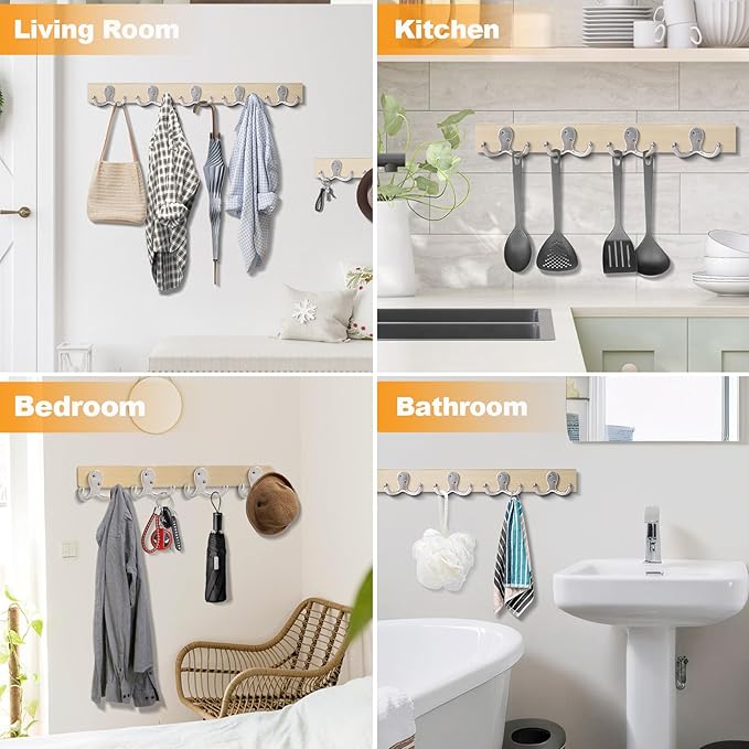CBWLWJ 10 Pack Coat Hooks Wall Hooks - Image 2
