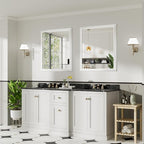 36x32 Inch White Bathroom Mirror - Image 4
