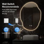 LED Bathroom Mirror with Lights, 25x35 in Asymmetrical Led Bathroom Mirror - Image 5