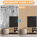 Arthome Peel and Stick Slat Wall Panels 15.7 "x240, Self-Adhesive PVC Wood - Image 7