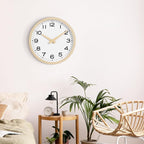 AKCISOT Wall Clock 12 Inch, Boho Office Wall Clocks Battery Operated Non Ticking - Image 7
