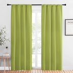 NICETOWN Blackout Curtains for Living Curtains, Fresh Green, 1 Pair, 34-inch W by NICETOWN