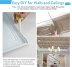 STICKGOO Glue Up Ceiling Tiles, 24x24 Inch PVC Decorative Drop Ceiling Tile - Image 5