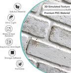 Commomy 3D Faux Brick Peel and Stick Tiles - Image 4