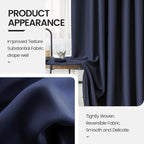 Navy Room Darkening Curtains 96 Inches Long - Image 4