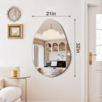 FICTOR Irregular Asymmetrical Wall Mirror, Living Room, Dining Room - Image 2