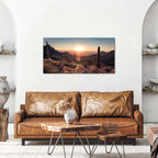 Sunset Sonoran Desert Wall Art Cactus Decor Arizona Mountain Wall Art Pictures - Image 2