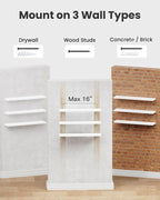 AMADA HOMEFURNISHING 23.6" L Floating Shelves, Wall Shelves Set of 3 - Image 7