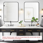 Fabuday Black Bathroom Mirror for Over Sink - Image 2