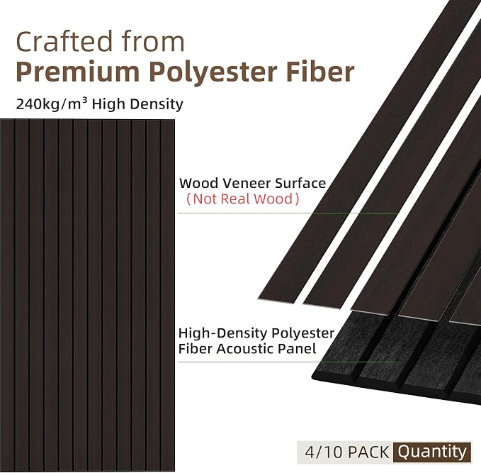 TO-TH Wood-Look Acoustic Wall Panels, 10 Pack 47.2” x 23.6” Acoustic Panels - Image 2