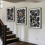 Large Framed Boho Floral Wall Art - Image 2
