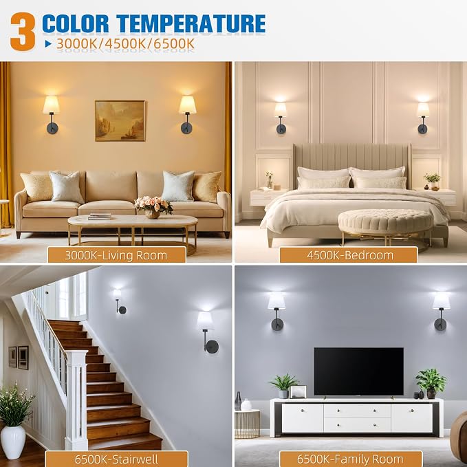 NIORSUN 14.5 inch Battery Operated Wall Sconce Set of 2, 9 Colors Wireless - Image 4