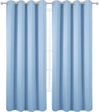 LEMOMO Sky Blue Thermal Blackout Curtains/52 x 108 Inch/Set of 2 Panels Room - Image 2