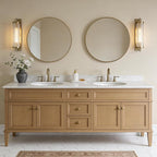 WallBeyond Round Wood Mirror 28" Circle Wall Mirror - Image 4