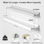 Love-KANKEI Floating Shelves Wall Mounted Set of 2, 24 Inch Wood Storage Wall - Image 3