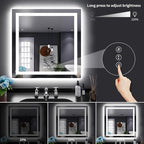 LOAAO 32"X32" LED Bathroom Mirror - Image 4