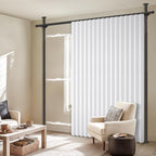 100% Blackout Room Divider Curtains Sets White W100 x L96 in 1 Panel No Drill - Image 7