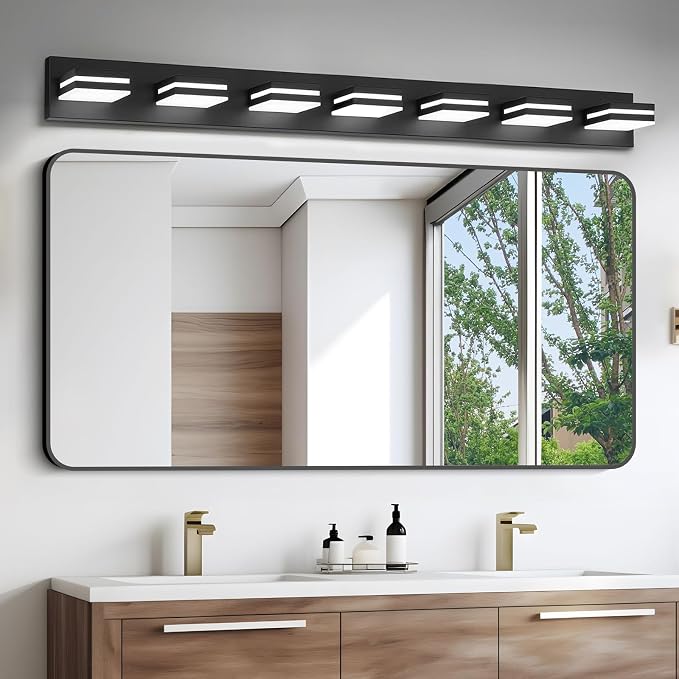 IZORRO LED Modern Bathroom Lights Fixtures, Matte Black Acrylic Wall Lighting - Image 6