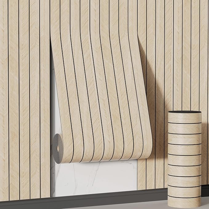 Arthome Peel and Stick Slat Wall Panels 15.7 "x240, Self-Adhesive PVC Wood by ArthomeWALLDECOR