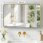 NEWBULIG 24X36 Inch Bathroom Mirror - Image 2