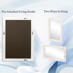 Wall Mounted Mosaic Mirror 30x40 Inch, Natural Mother of Pearl Inlay White - Image 3