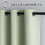 IGEMAEVE Sage Green Curtains 96 Inch Length 2 Panels Set, Light Filtering - Image 3