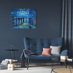 1 KINGO Van Gogh Canvas Wall Art: Starry Night over the Rhône Oil Painting - Image 3