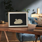 VIYYIEA Framed Wall Art for Living Room, Swan Art Canvas Prints, Vintage Home - Image 2