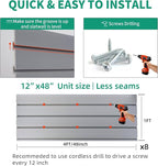 FRAYSCENT Slat Wall Paneling Garage Slat Wall Storage Systems Slatwall Panels - Image 3