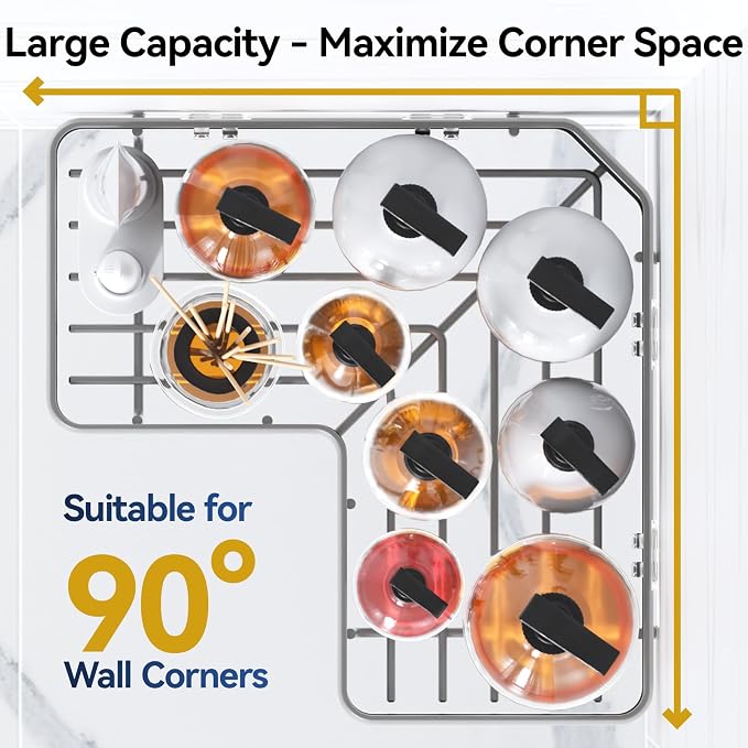 YASONIC Shower Caddy Corner, No Drilling Shower Organizer Corner - Image 3