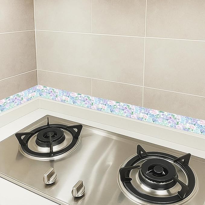 HOMETITUTE Wallpaper Border Peel and Stick Wall Border Pastel Floral Garden - Image 5