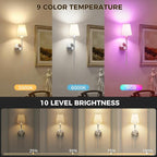 DORESshop Battery Operated Wall Sconce Set of 2, Wireless Wall Light Easy to - Image 4