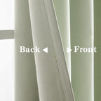 IGEMAEVE Sage Green Curtains 108 Inch Length 2 Panels Set, Light Filtering - Image 4
