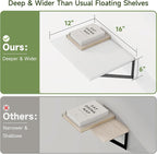 Heimlove 12 Inch Deep Floating Shelves - Image 3