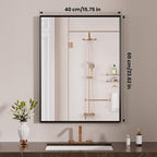 LOAAO Black Bathroom Mirror 16"X24" - Image 8