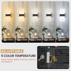 12 Inch Modern Black LED Wall Sconce, Indoor Dimmable Wall Lights, 12W - Image 3