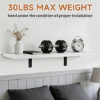 Easy Install Floating Shelves, 15.7 Inch Wall Mounted Wood Shelf, Hanging Shelf - Image 4