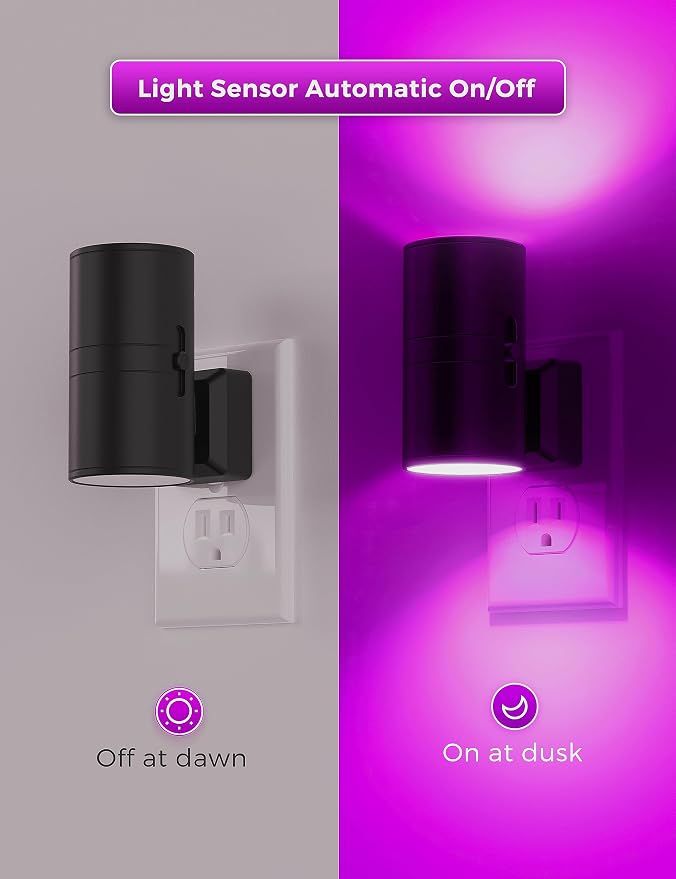 L LOHAS LED Purple Night Light, Night Lights Plug into Wall - Image 2