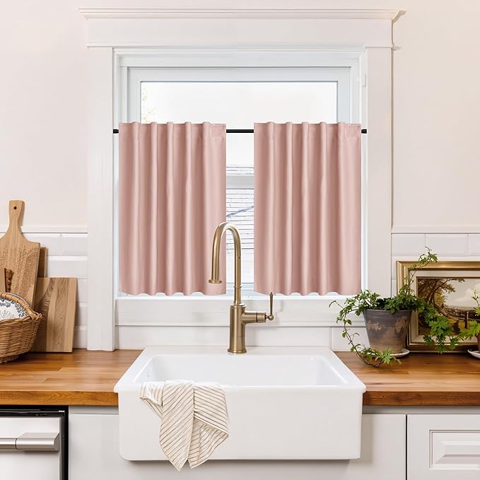 RYB HOME 100% Blackout Short Curtains by RYBHOME