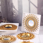 Namalu 6 Pcs Sunburst Mirror for Wall Decor, Small Circle Sun Decorative Mirror - Image 4