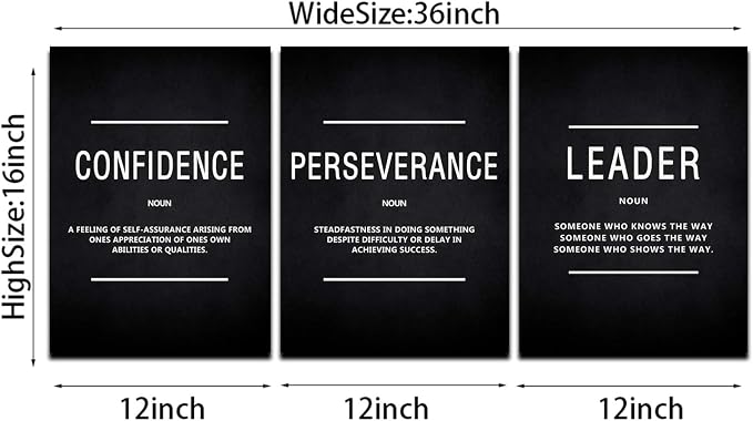 KAWAHONE Motivation Wall Poster Framed, Inspirational Leader Confidence - Image 6