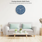 Foxtop Atomic Wall Clock Battery Operated Round Analog Modern Wall Clock Sets - Image 2