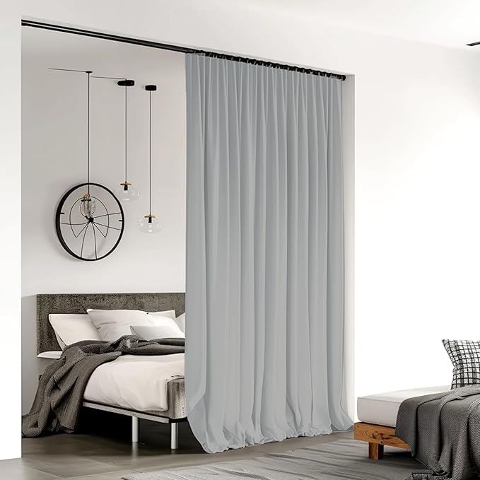 Room Divider Curtain, 4.3 ft Wide x 7 ft Tall, 1 Panel, Noise Reduction - Image 2
