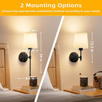 Ouyulong Battery Operated Wall Sconces Set of 2, Wireless Rechargeable Dimmable - Image 5