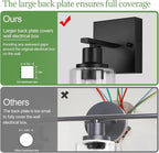 Indoi Set of 2 Wall Sconces for Bathroom, Matte Black Modern Vanity Lights - Image 5