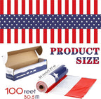 Kochorie 100 Ft x 54 Inch 4th of July Tablecloth Roll in Slide Cutter Box - Image 2