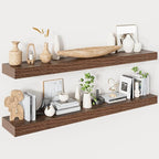 Heimlove Floating Shelves for Wall 48 Inches Long, 9.3" Deep Walnut Floating by Heimlove