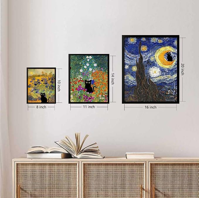 Hamduker Canvas Wall Art Cat Decor - Image 7